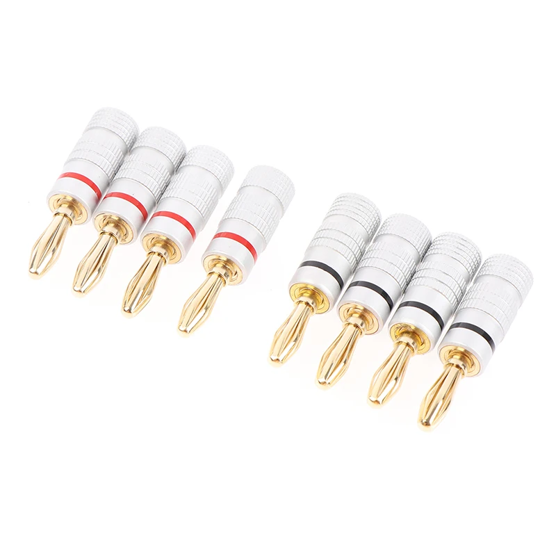 

Pure Copper Gold Plated Banana Plug Connector For Audio Video Speaker Adapter Terminal Connectors Kit