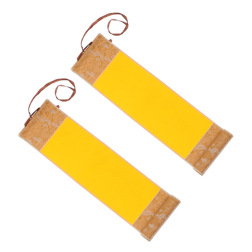 

2Pcs Chinese Calligraphy Paper Blank Hanging Scroll Paper Drawing Scroll Papers