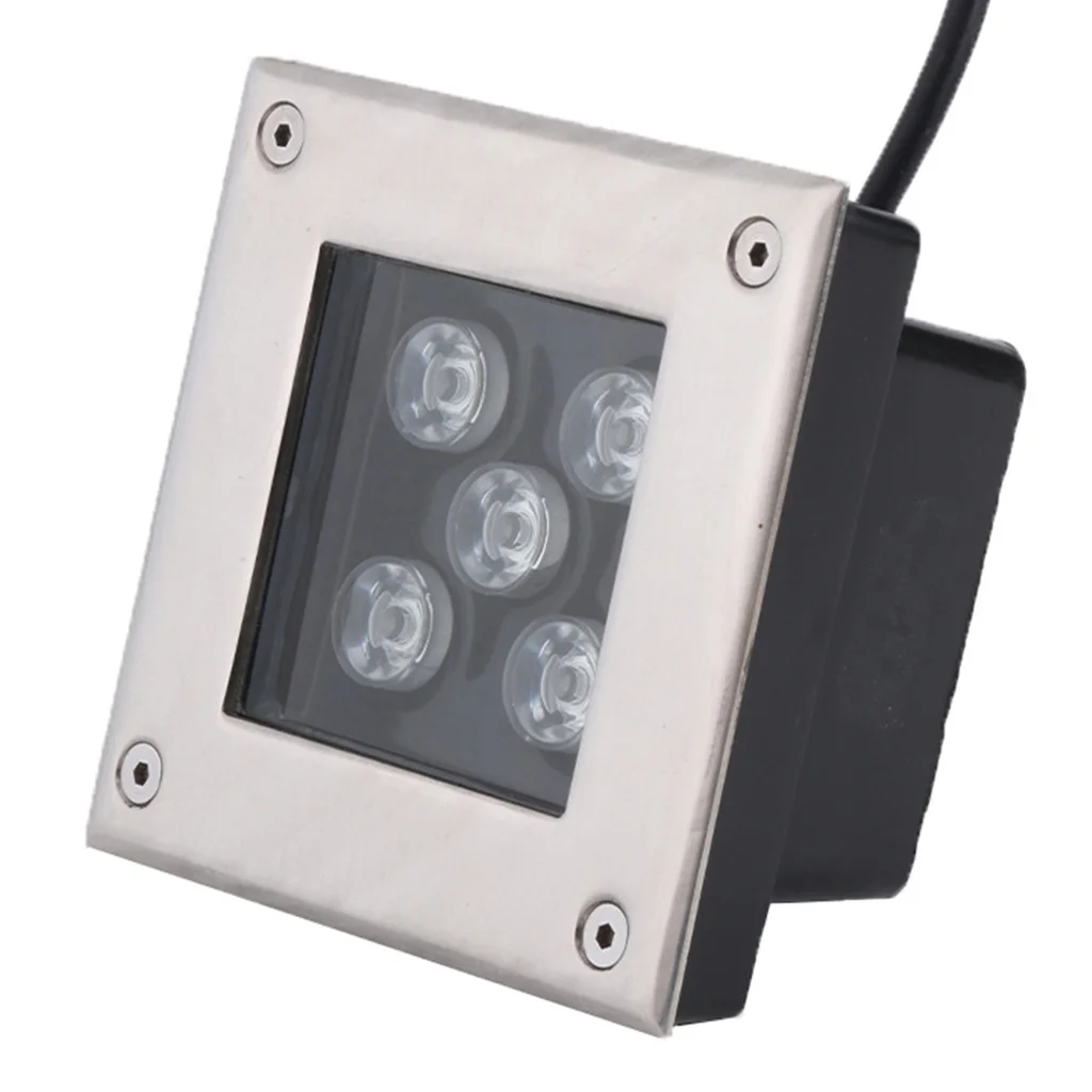 

Square 5W LED Underground Lamps 85-265VAC IP65 outdoor Buried light AC DC 24V Single Color Garden Piazza Decorative lighting DIY