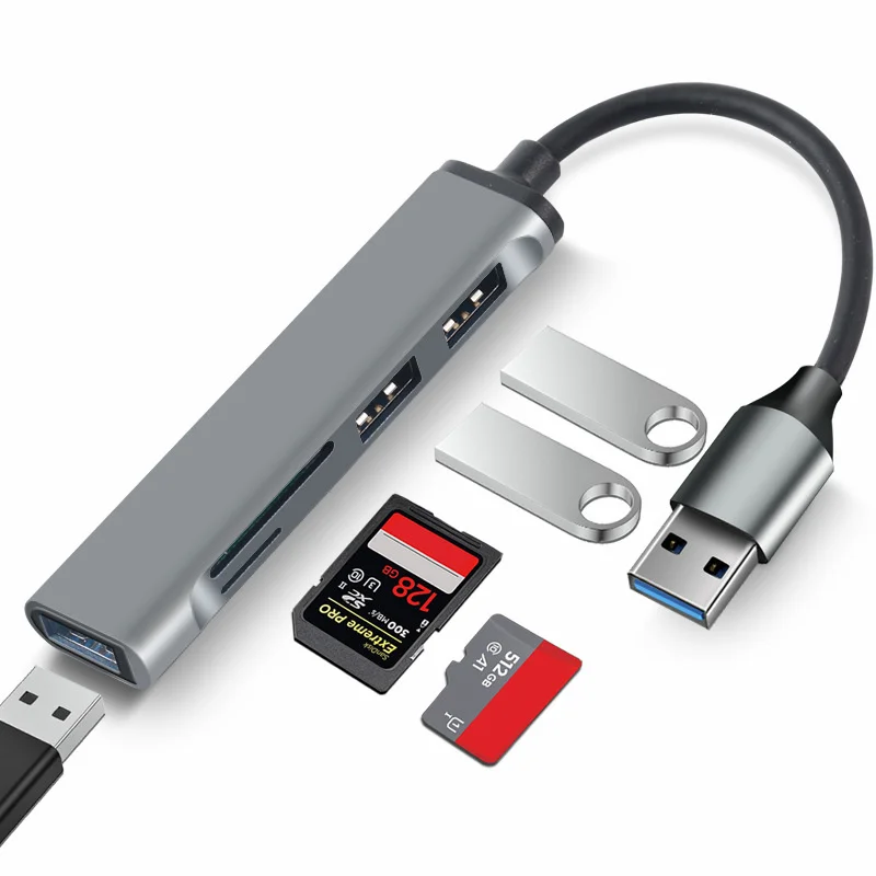 

Applicable To Huawei Docking Station Cable Splitter OTG Card Reader Multifunctional USB Extender Aluminum Alloy USB3.0 Hub