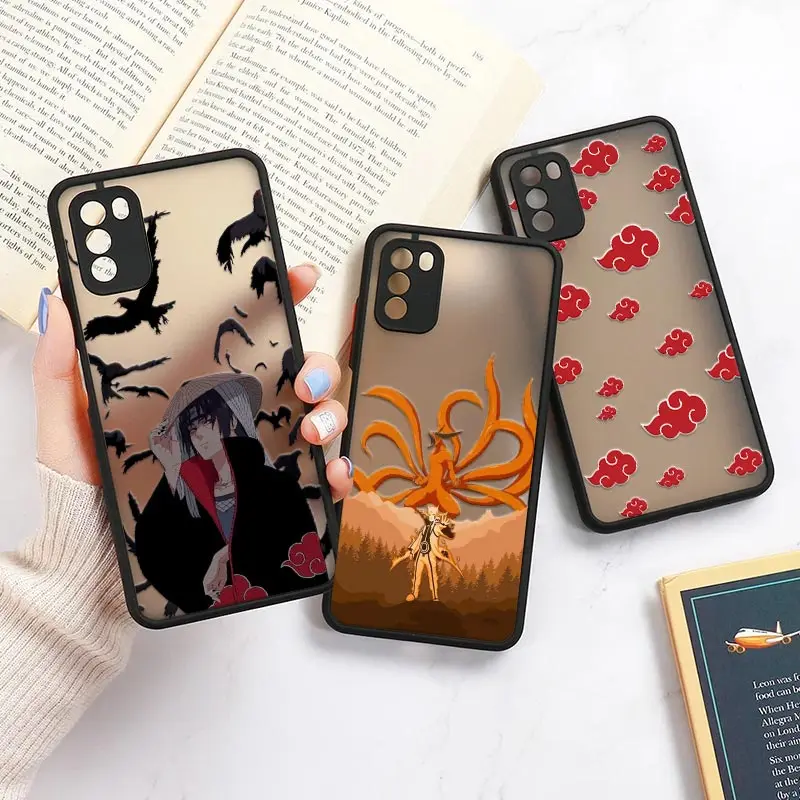 

Mi 11 Lite 5G NE Case For Xiaomi 12 12T Pro 11T 9 10 Cover POCO X3 NFC F3 M3 M4 Pro Matte Funda Red Cloud I-Itachi-Kuramas Anime