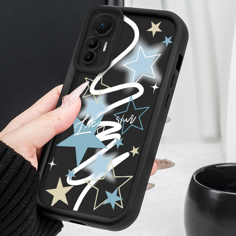 Чехол для телефона с пятиконечной звездой Xiaomi POCO X6 X5 X4 GT F3 F4 F5 M6 Pro X3 NFC Mi 13T 12T 11T 13 12 11