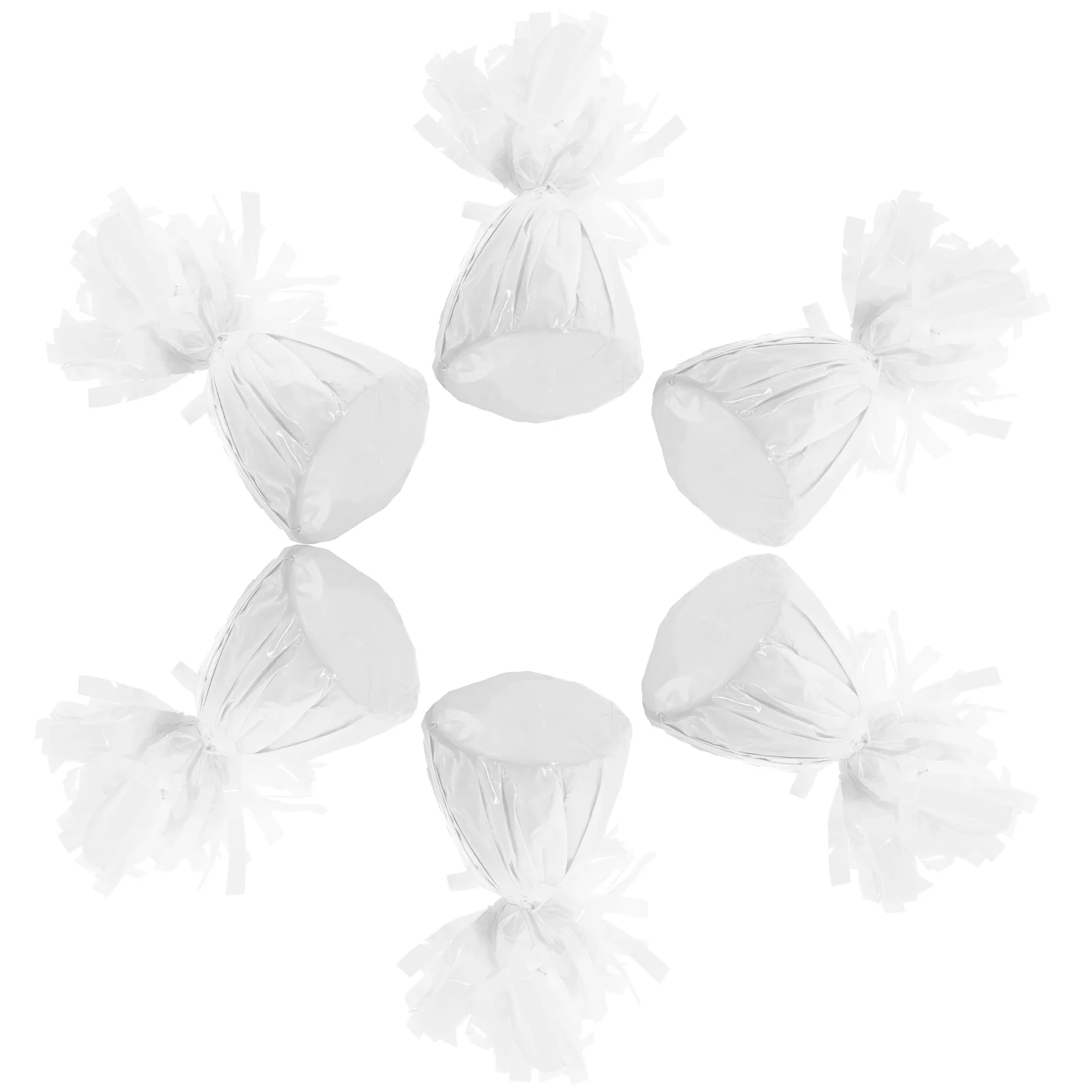 

6 Pcs White Balloons Birthday Weights Accessories Party Weighted Base Helium Reusable Pendants