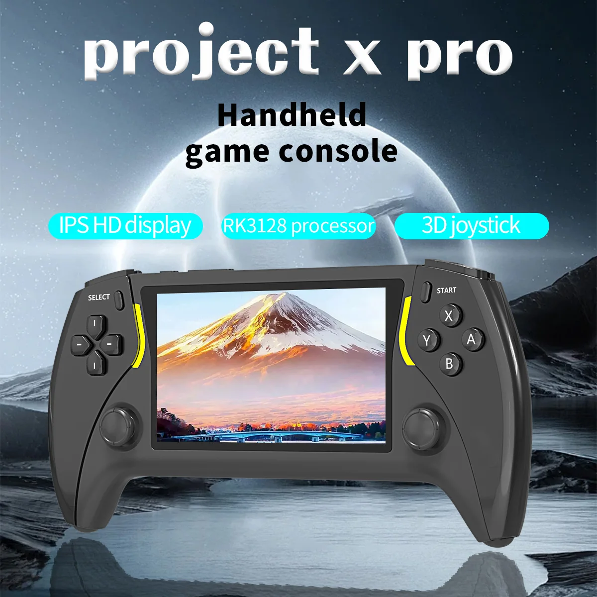 Игровая консоль Project X PRO с 4,3-дюймовым HD IPS-экраном, Аркадным ...