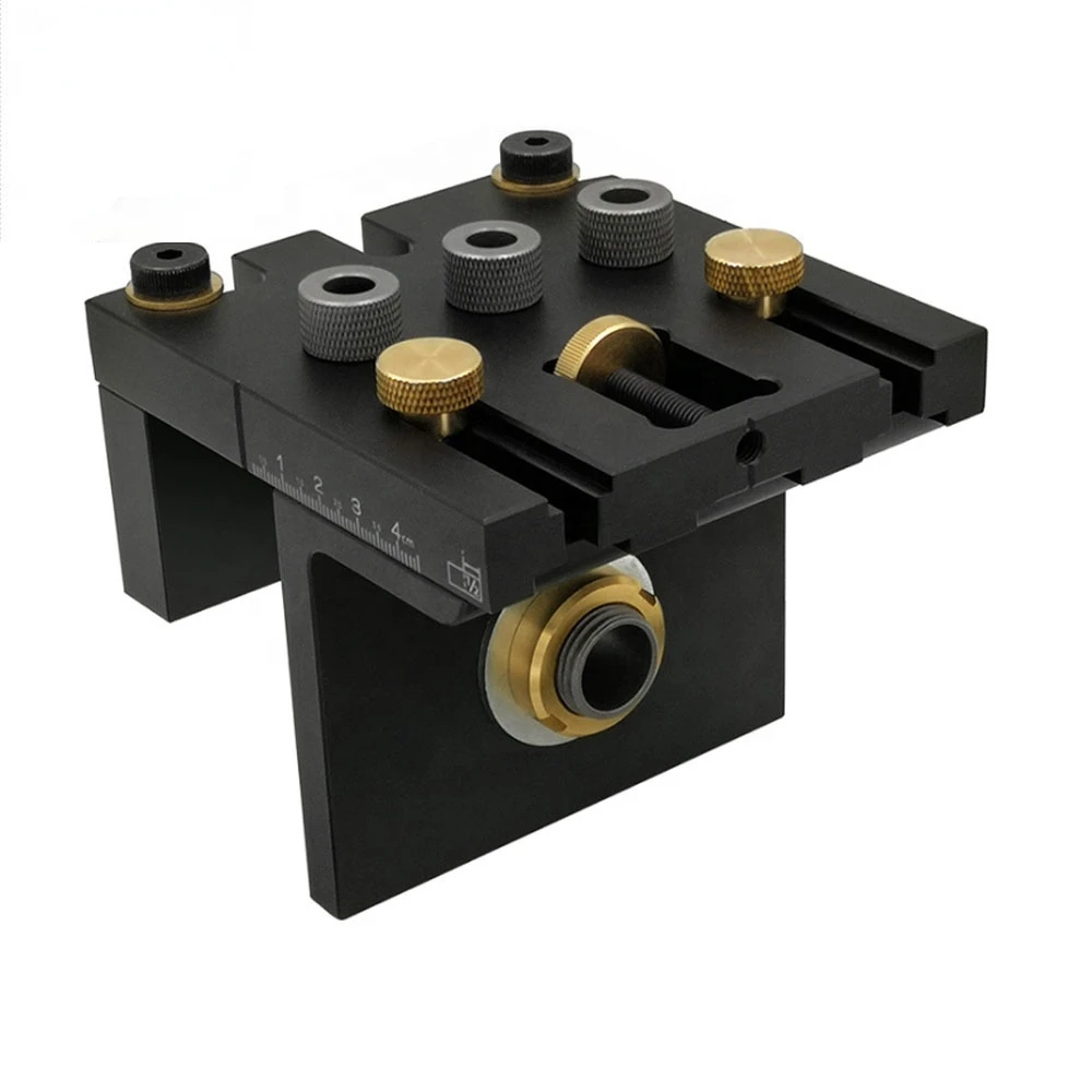 

woodworking punch positioner round wood tenon multifunctional panel furniture punch fixture set woodworking Tool