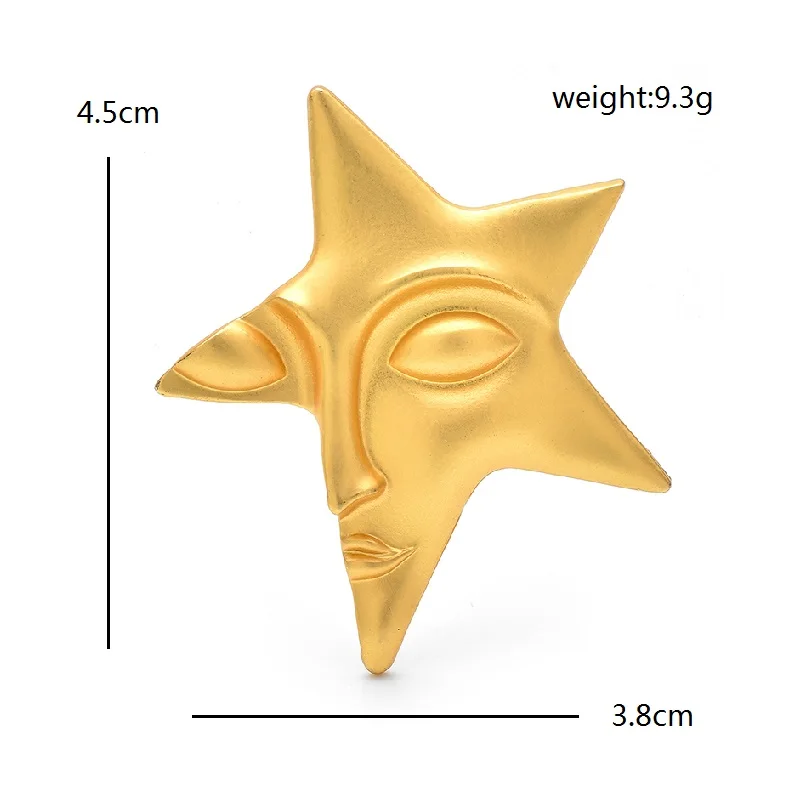 Винтажная брошь из металлического сплава цвет в ассортименте