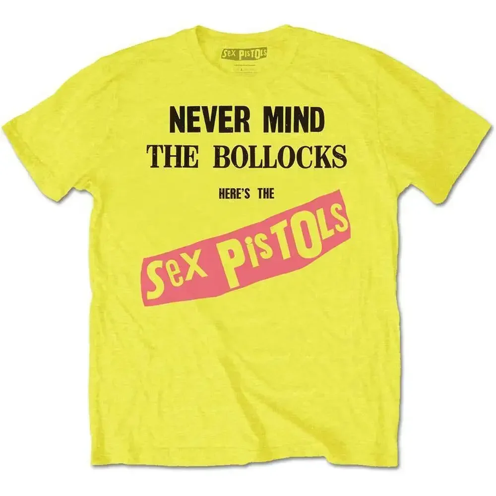 Футболка Sex Pistols Never Mind The Bollocks официальная обложка альбома в стиле панк желтая