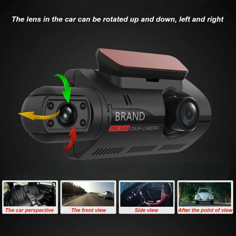 Dashcam Dvr Dash Camera Rear View Dual Cam Mirror Recorder 3 in 1 Wifi Car with Two Cameras Reverse |