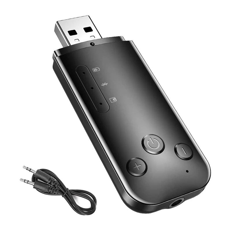 

Bluetooth Receiver Transmitter, Bluetooth 5.0 3 In 1 Bluetooth Adapter For TV/Car Support, USB And FM Connection