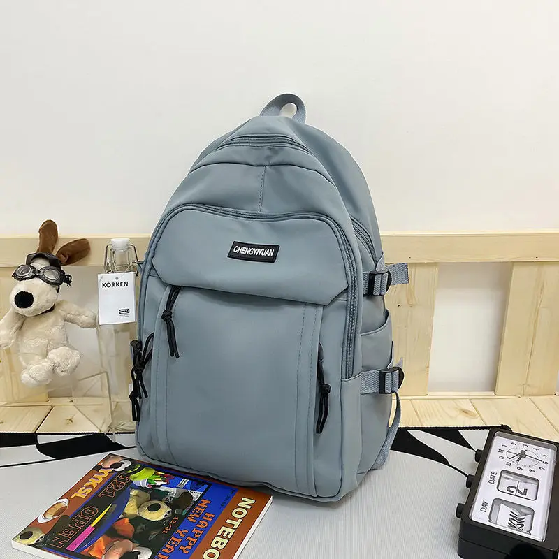 

High School College Student Backpack for Teen Girls Boys Large Capacity Schoolbag Youth Bookbag Casual Nylon Korean Bagpack