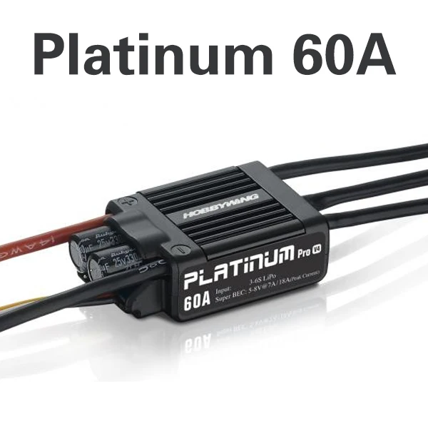 

HOBBYWING Platinum V4 40A 3-4S 25A 60A 3-6S BEC бесщеточный ESC для радиоуправляемой модели 450 480 вертолет летательный аппарат Дроны с неподвижным крылом