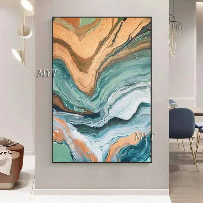 

New Arrival Smple Abstract Acrylic Painting Canvas Artwork For Living Room Modern Art Picture Home Decoration Canvas Frameless