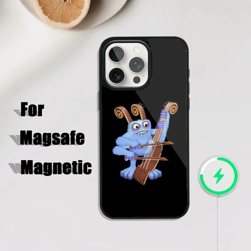 My Singing M-Monsters Phone Case For iPhone 16 15 14 13 12 11 Plus Pro Max Mini Magsafe Magnetic Wireless Charging