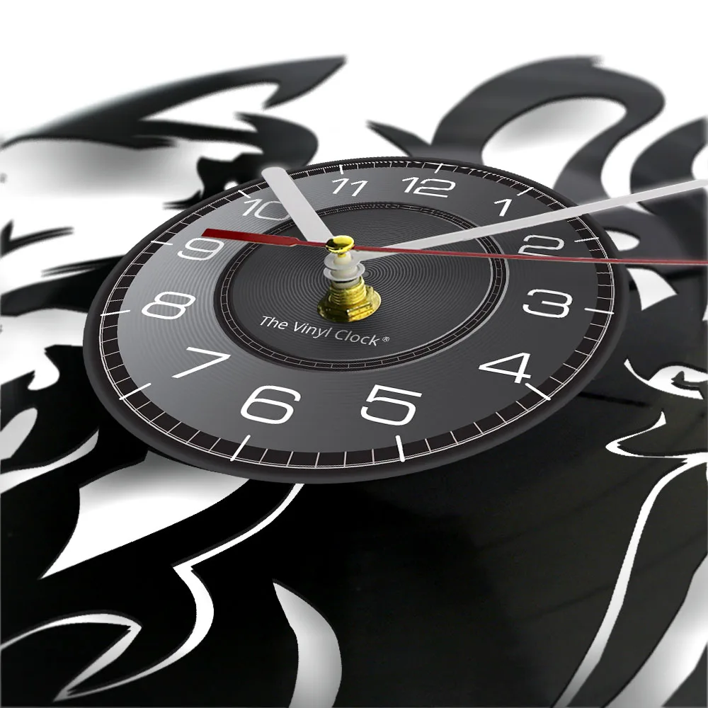 Ужас Череп Готический Хэллоуин Декор настенные часы страшный Скелет виниловая