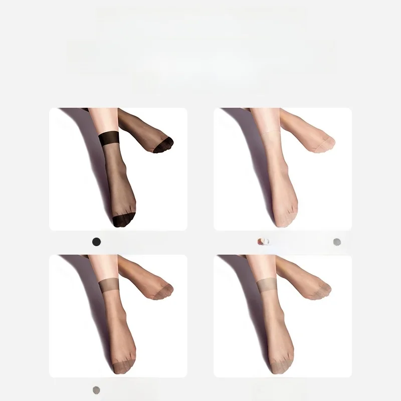 Langsha 20 пар 0 текстурированных тонких коротких чулок женские носки телесного цвета