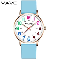 vavc new nurses watch for women luxury rose gold waterproof leather band quartz watch for women medical students reloj mujer