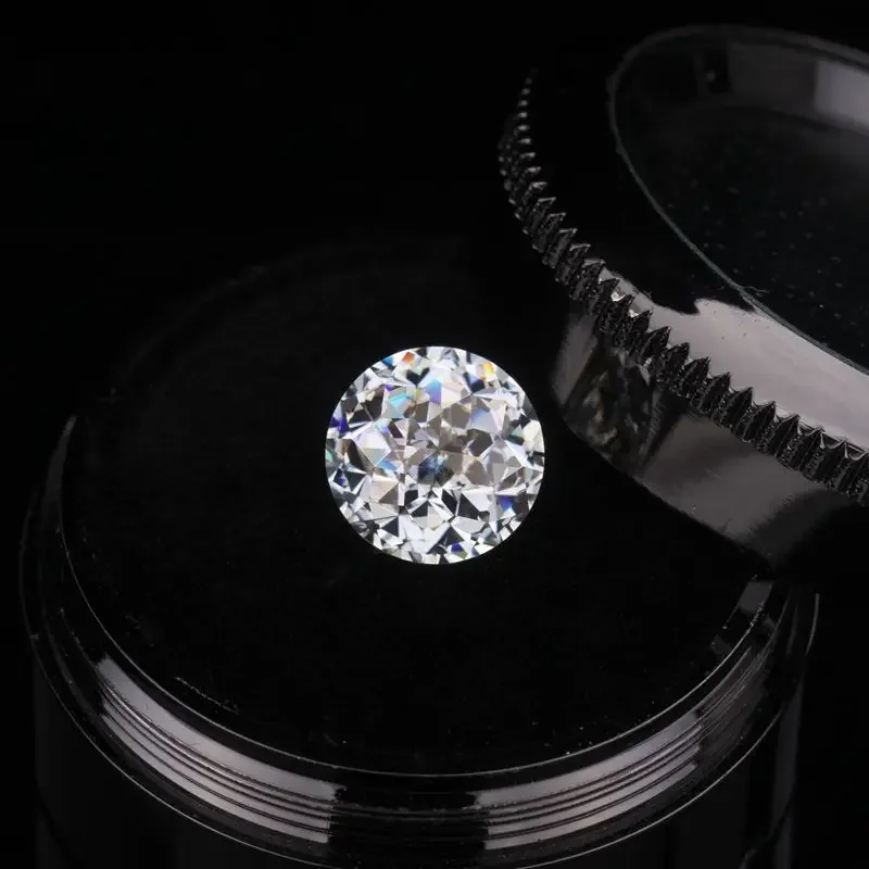 Камень с муассанитом для изготовления колец Круглый юбилейный камень белого