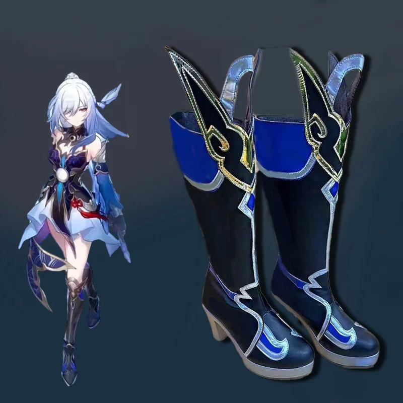 JingLiu Honkai Star Rail Косплей Jing Liu Обувь Игра Аниме Хэллоуин Рождественские сапоги