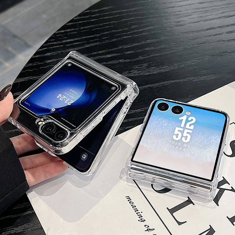 Противоударный жесткий складной прозрачный чехол для Samsung Galaxy Z Flip 7 FE 6 5 4 Flip7 Flip6 с магнитным креплением и рисунком «Вулканическая трасса» (art.: 3920db6970744) - 3920db6970744