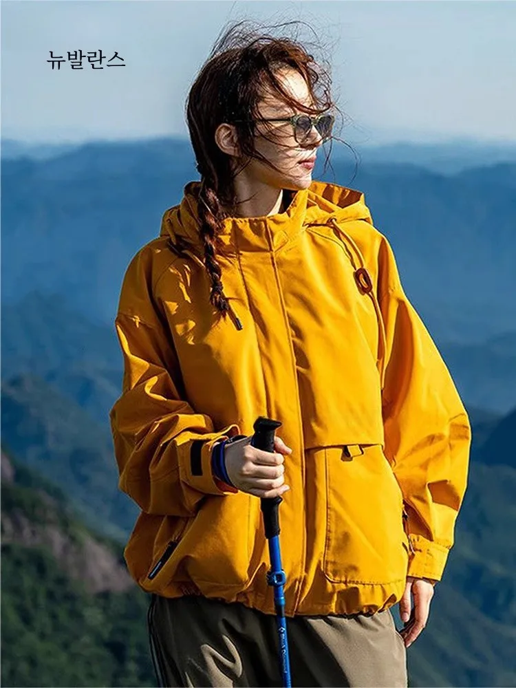 Новая Bolune/Новая куртка Bailun Huang Yilian Same Sle осенняя уличная ветрозащитная