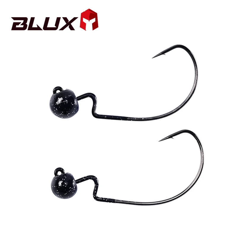 Фото BLUX Овальные джиг-головки 6 шт./лот, рыболовные крючки 5 г, 7 г, крючки для финес-рыбалки, мягкие приманки-черви, джиг-головки с вращающимся действием, искусственные приманки, рыболовные снасти №1