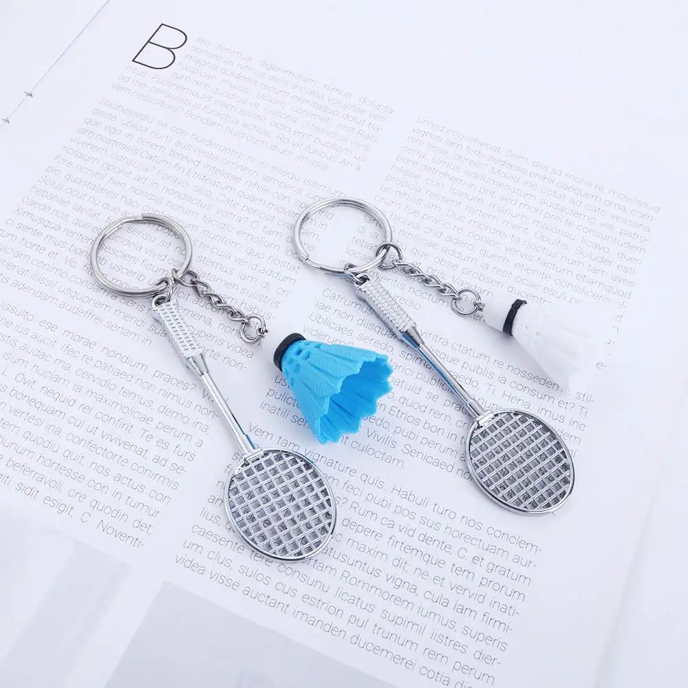 

Jewelry Fashion DIY Gifts Charm Sports Key Holder Badminton Racket Key Chain Key Ring Keyfob Badminton Pendant Keyring