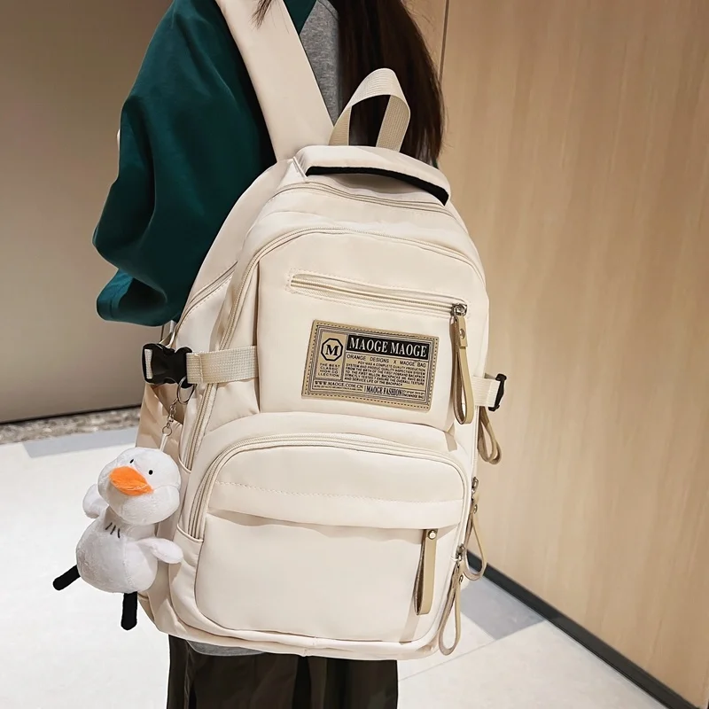 

Вместительный милый рюкзак для девочек-подростков, Женский школьный ранец с несколькими карманами в стиле Харадзюку