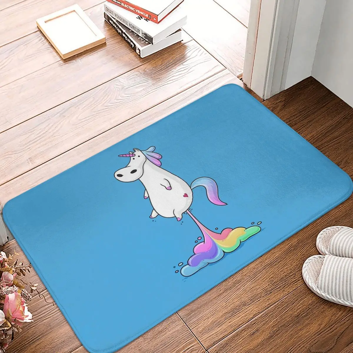 

Animal Animals Kawaii Cute Anti-Slip Doormat Living Room Mat Unicorn Fart Hallway Carpet Welcome Rug Indoor Decor