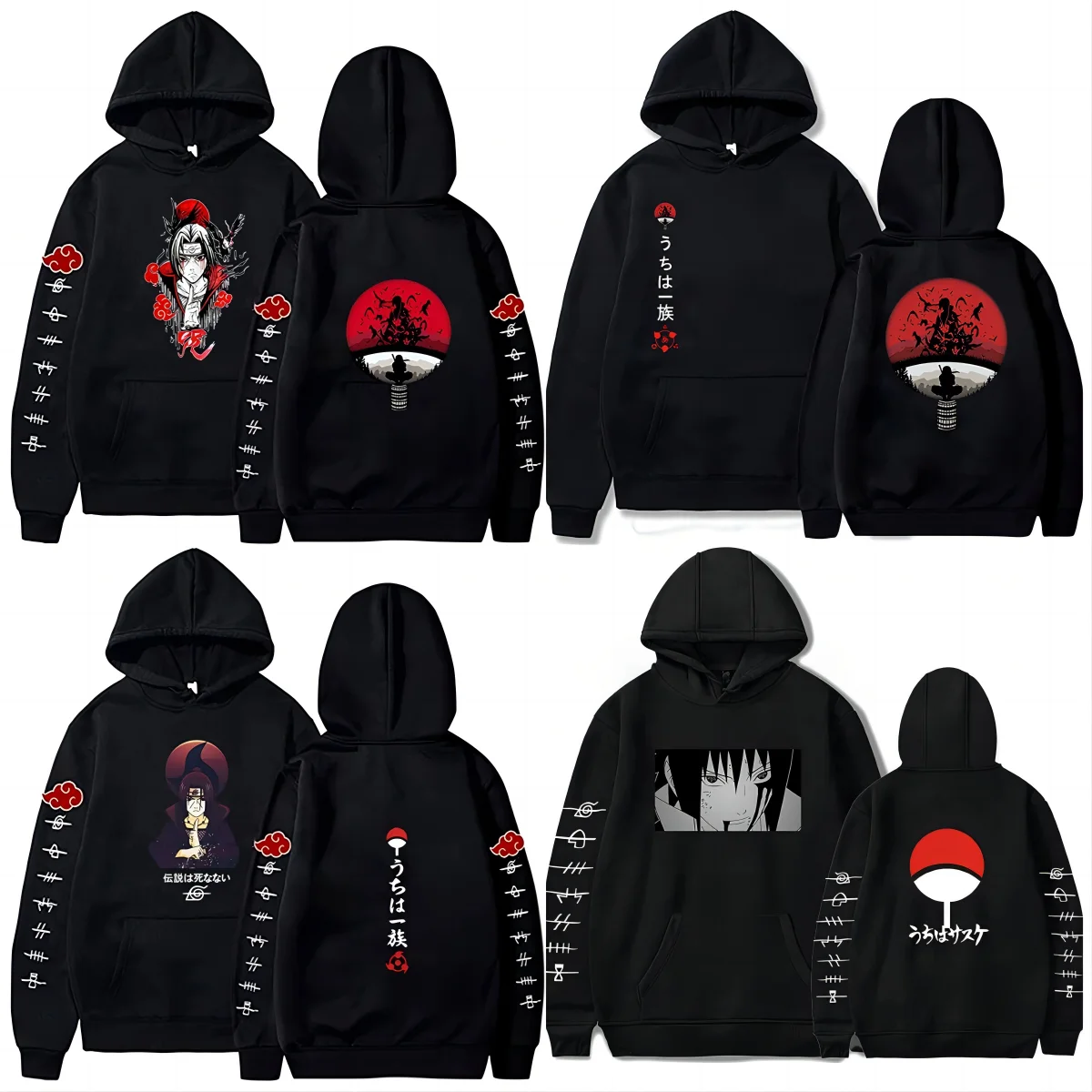 

Naruto Akatsuki Hoodie Men Hooded Sweatshirt Anime Long Sleeve Tracksuit Women Pullovers Hoodies Tops Casual Clothes Sweater