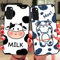 cute pop cartoon cow anti drop phone case for samsung galaxy a51 a71 a52 a72 a32 s20 s21 s8 s9 s10 ultra plus note 20 10 case
