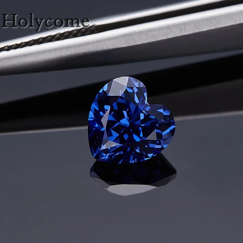 Holycome синий цвет [лабораторная выращенная сапфировая форма сердца] Оптовая