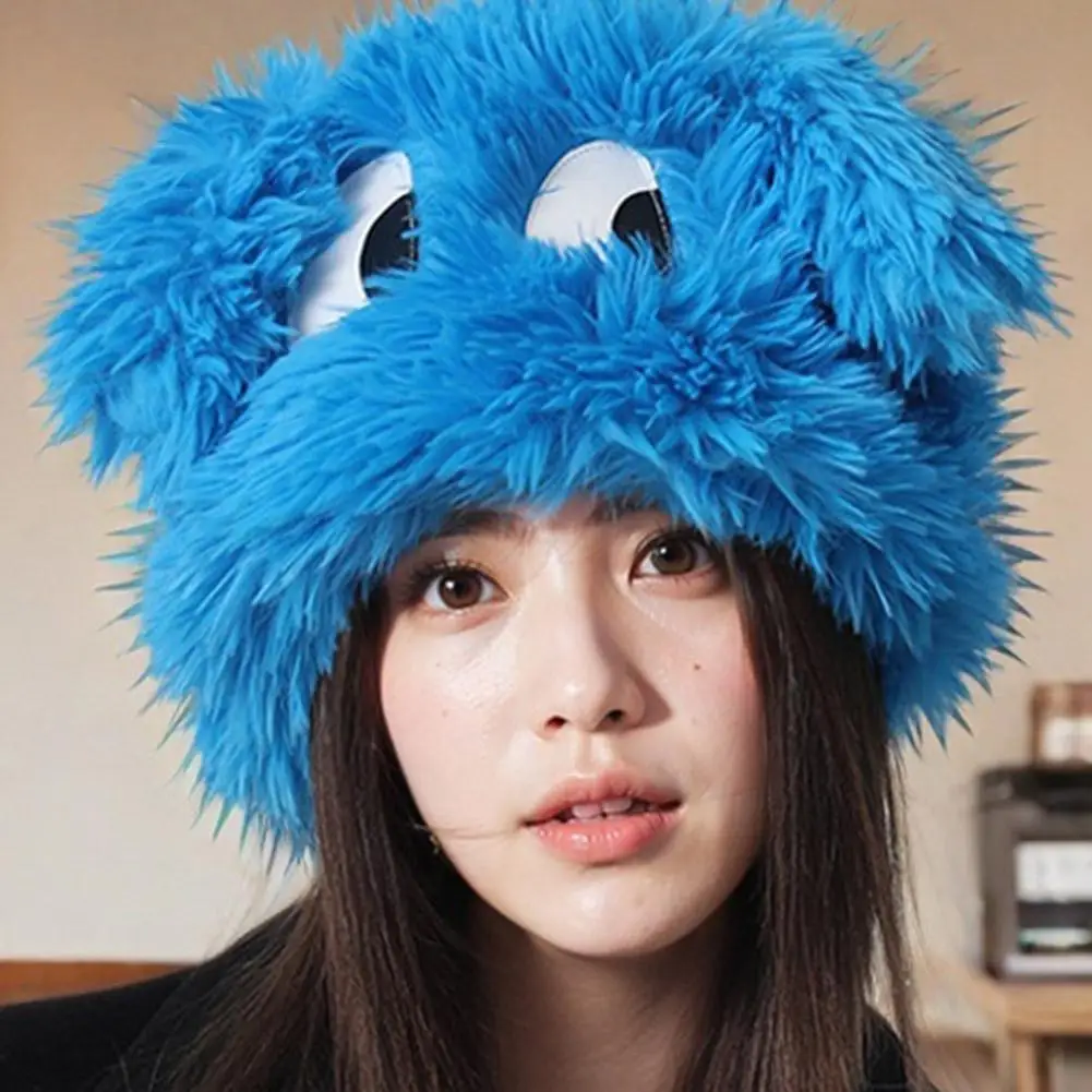 Милая милая модная плюшевая шапка с большими глазами для собаки стиль пуловера