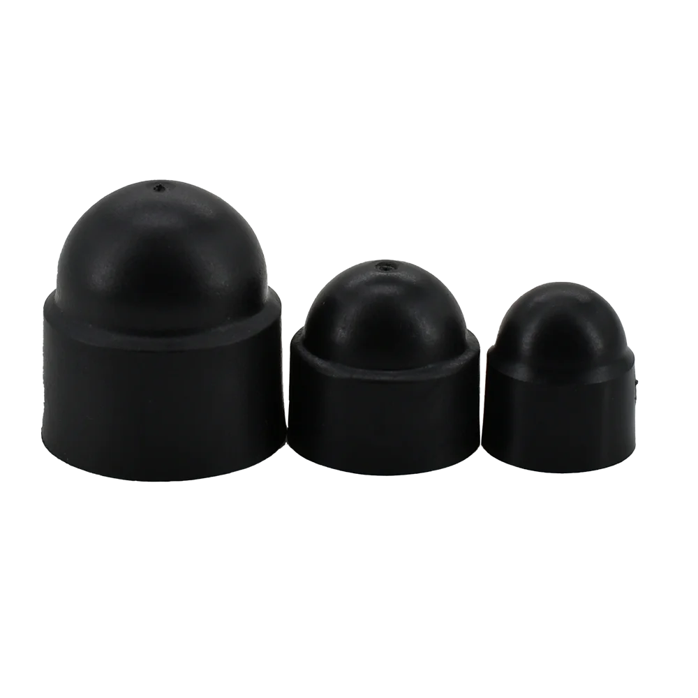 

10 шт., черно-белые шестигранные винты, гайки, колпачки, защитная крышка, пластик PE, без резьбы, гайка Acron, купольный шестигранный винт, болты, защита гайки