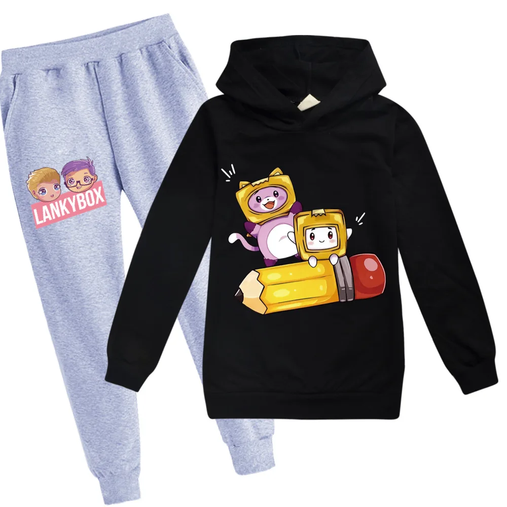 

Baby Clothing Sets Children Birthday suit Boys Tracksuits Kids Lankybox Sport Suits Hoodies Top +Pants 2pcs Set