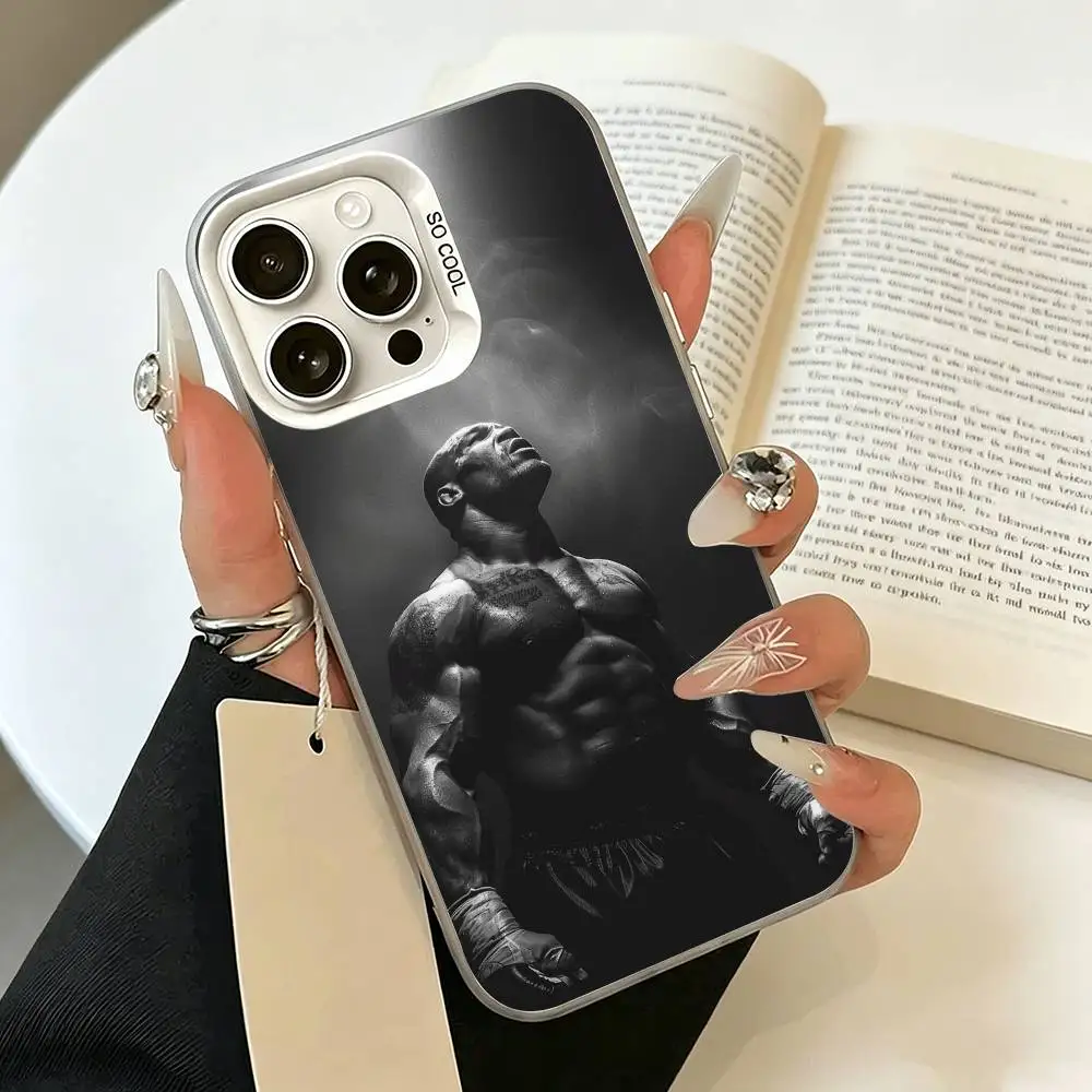 Фото Чехол для телефона M-Mike Tyson Boxer для iPhone 17 Air 16 15 14 13 12 11 Pro Max, белый, серебристый, жесткий чехол №5