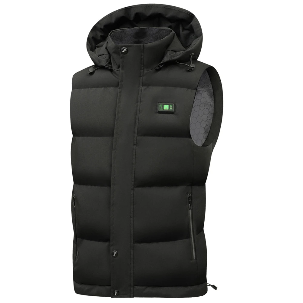 

Unisex Winter Heated Vest Windproof Thermal Warm Clothes 15 Heating Zones Zipper Closure USB Charging Camping Outdoor Sportswear