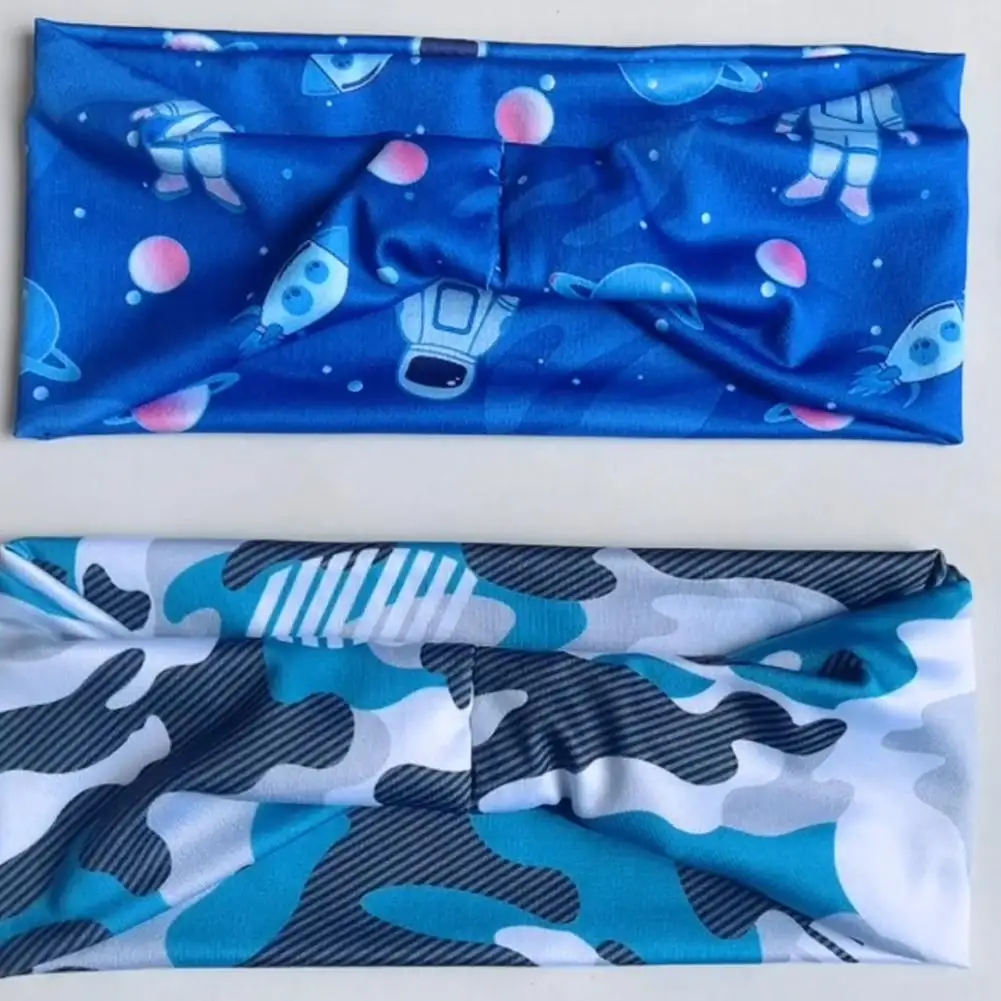 Высокоэластичная Женская повязка на голову с мультяшным принтом дышащая