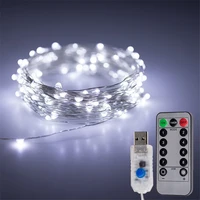 5v usb led string light 5m 10m copper wire christmas fairy light remiote control holiday light wedding party decor waterproof