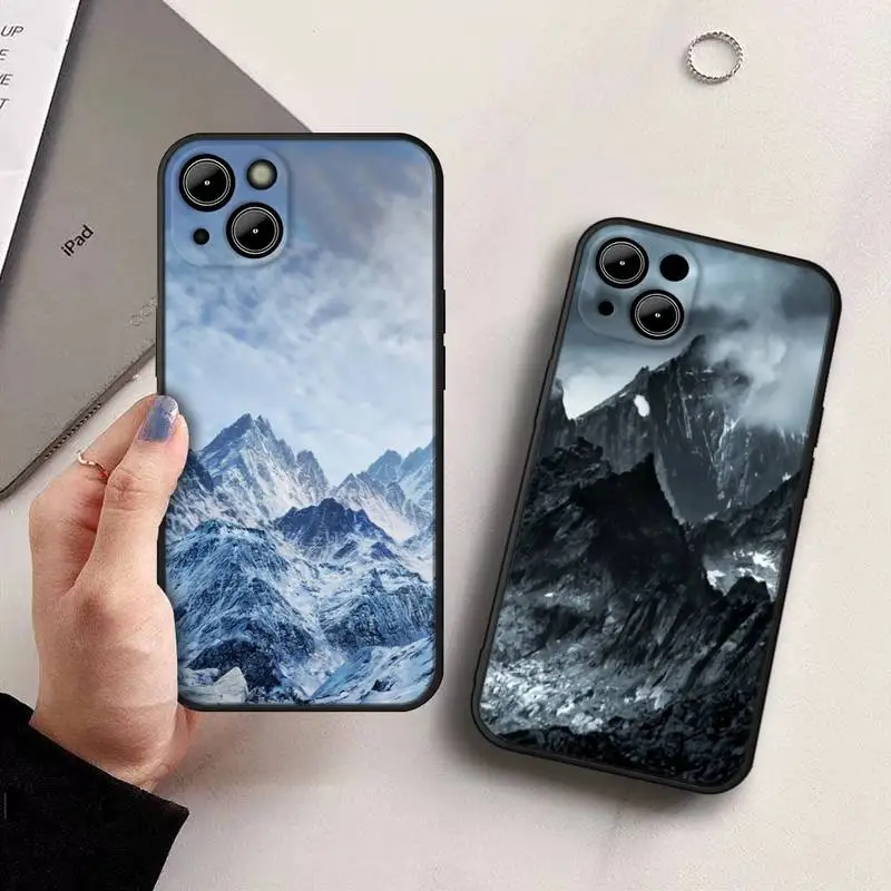 

Snow Mountain Phone Case For iphone 13 12 11 Pro 12 Pro Max X XR XS Mini 7 8 6S plus 2020 se phone Full Coverage covers
