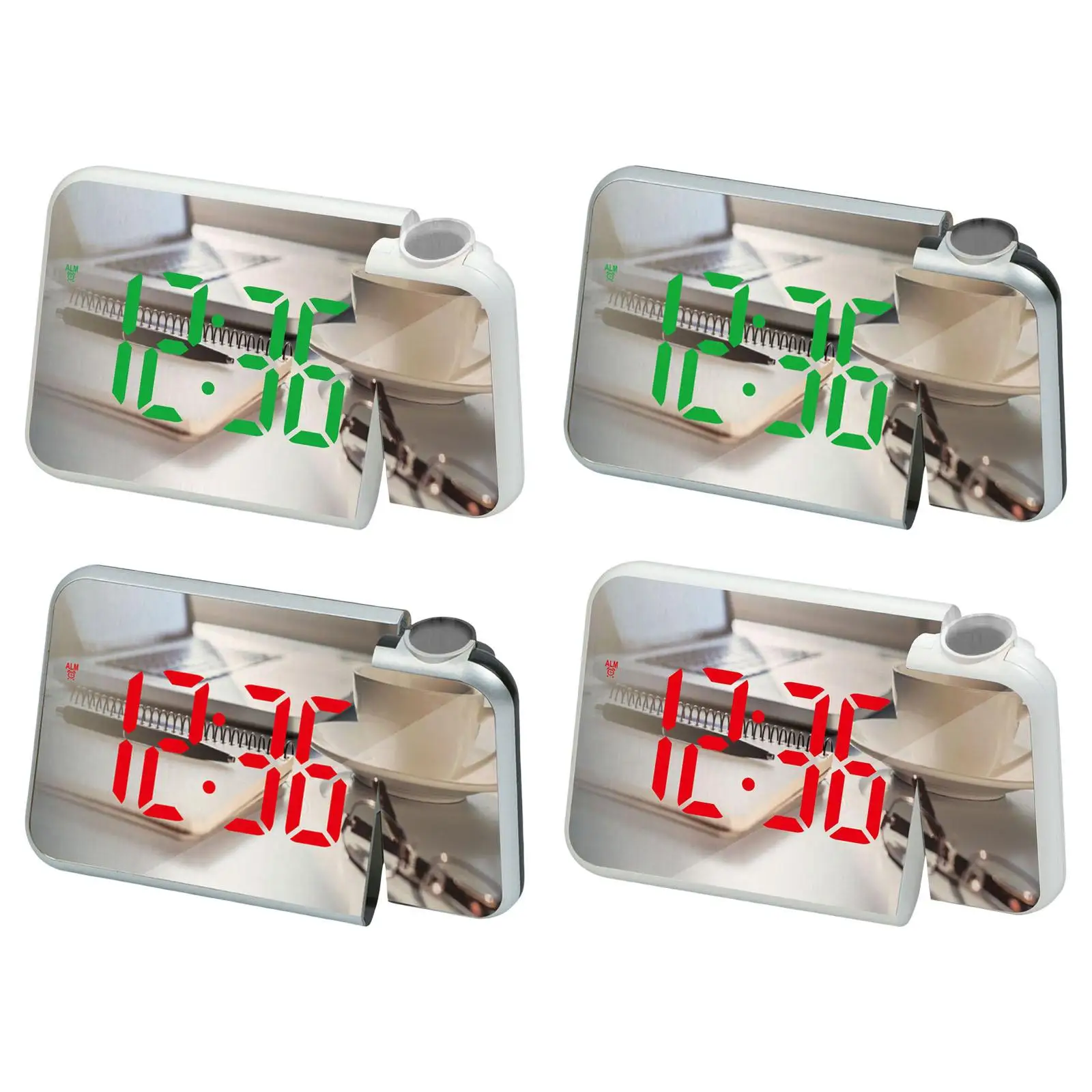 LCD   12/24H Setting Wall with Snooze Temperature Dimmable B
