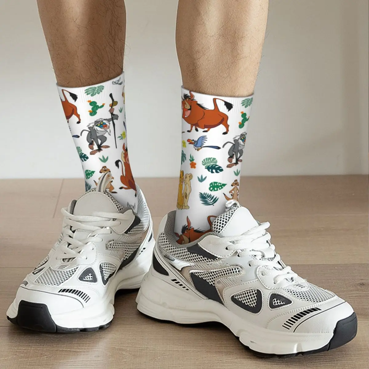 Носки мужские и женские с мультяшным принтом Король Лев