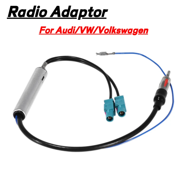 

Автомобильная специальная радиоантенна 17,7 дюйма, усилитель аудиосигнала AM/FM, кабель усилителя, двойной воздушный адаптер Fakra, замена для Audi ...