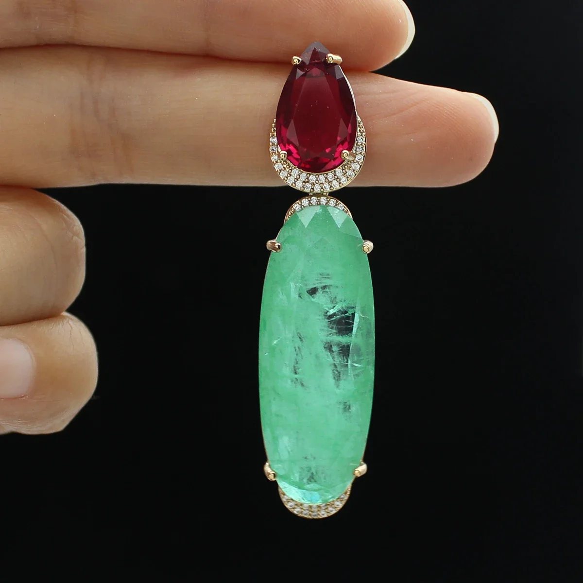 Красочные фиолетовые зеленые Висячие серьги для женщин роскошные ювелирные