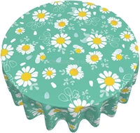 flowers pattern round tablecloth 60 inch table cover for dining kitchen wedding party home decoration tabletop