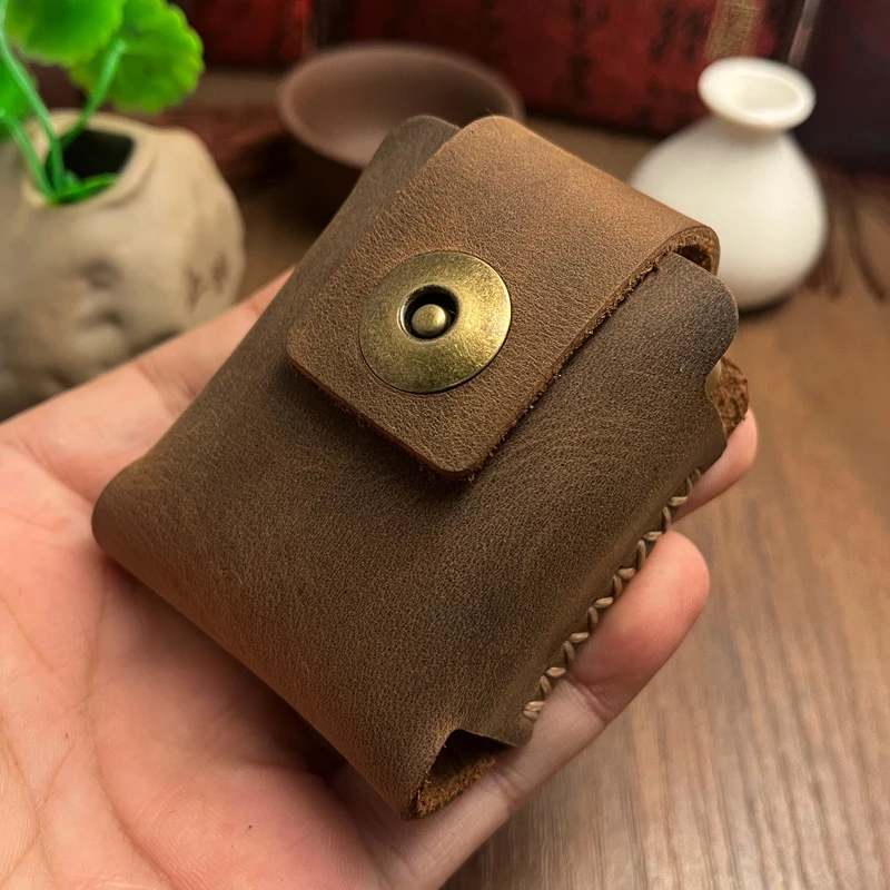 Кожаная карманная Мужская зажигалка, держатель зажигалки, модель зажигалки для керосиновой зажигалки Zippo YJ705