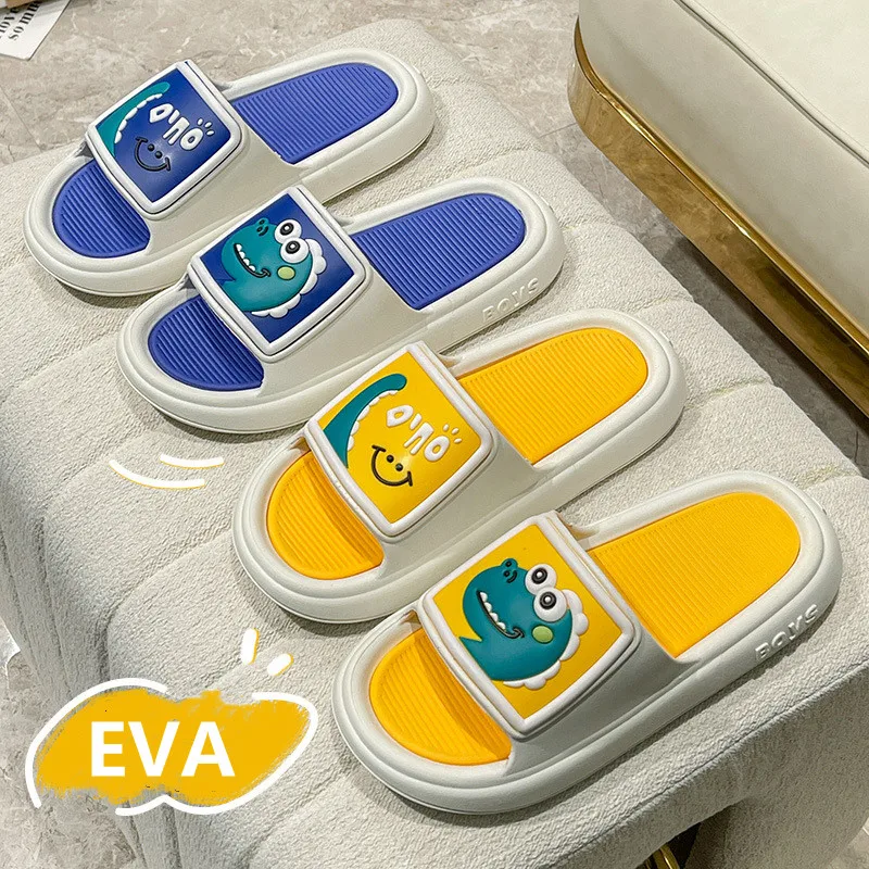 2022 New Cartoon Women Summer Slippers Cute Thick Soft Bottom Male Couple Home Indoor Non-Slip Bathroom Female Zapatillas Mujer