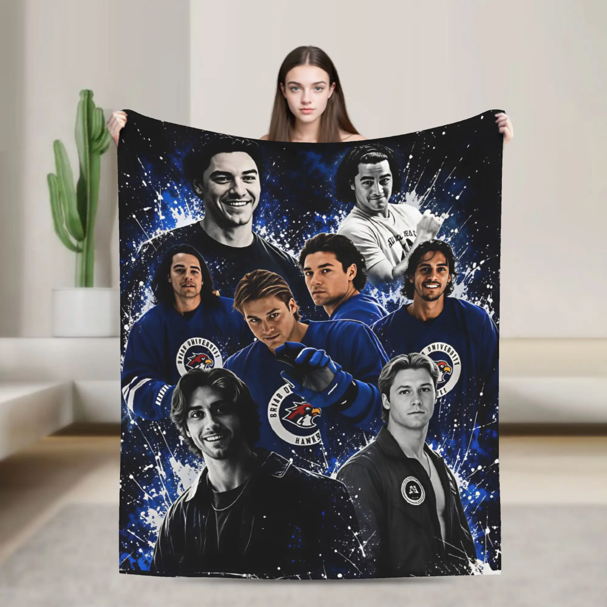 Фото Плед-покрывало Off Campus Poster из фланели для мальчиков и девочек, супермягкое, для весеннего сезона, для гостиной, кровати, дивана №1