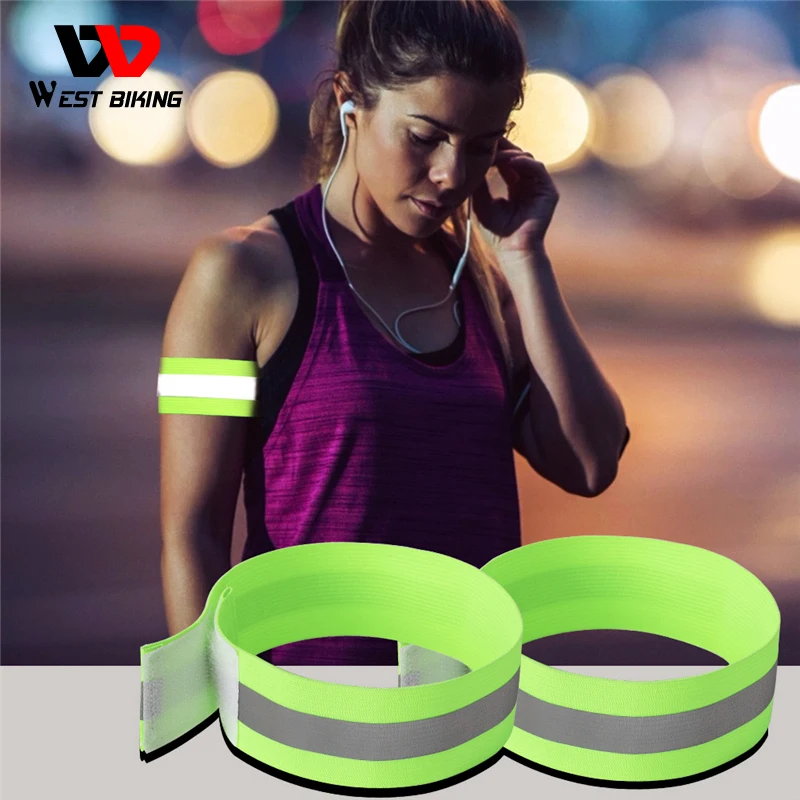 

2 шт./комплект, светоотражающие нарукавники для езды на велосипеде