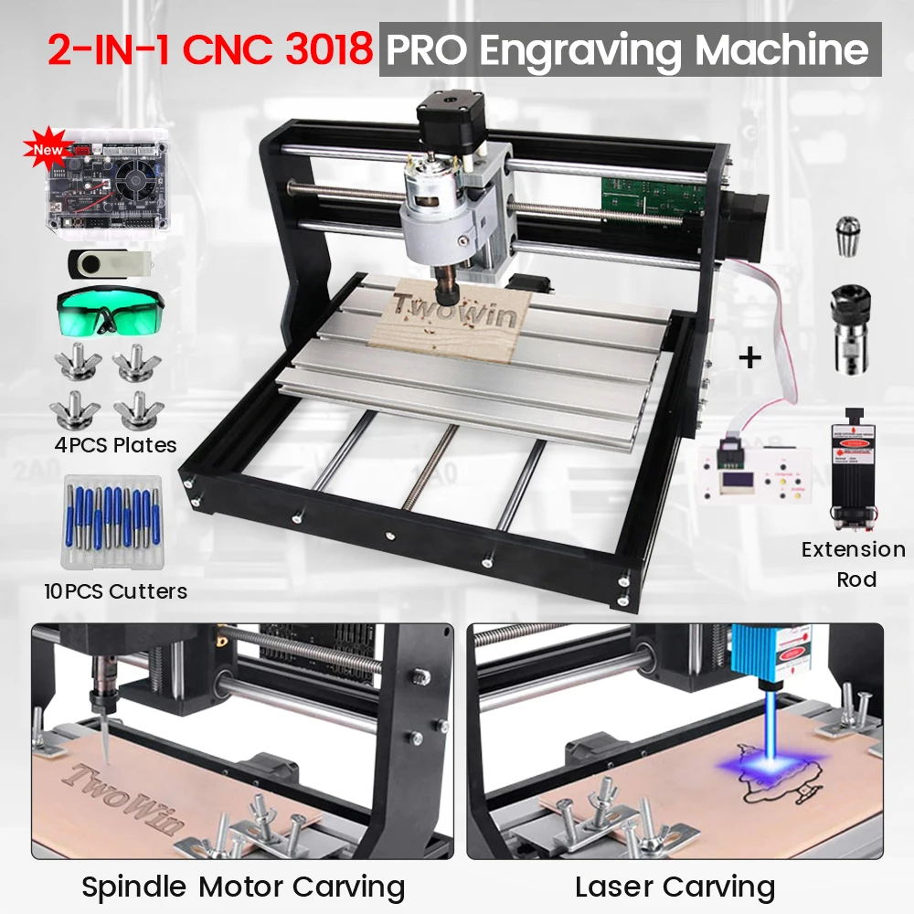 

3018 Pro CNC Laser Engraving Machine GRBL Control CNC Milling Machine 3Axis pcb Laser Engraver Diy Mini Wood Router with Offline