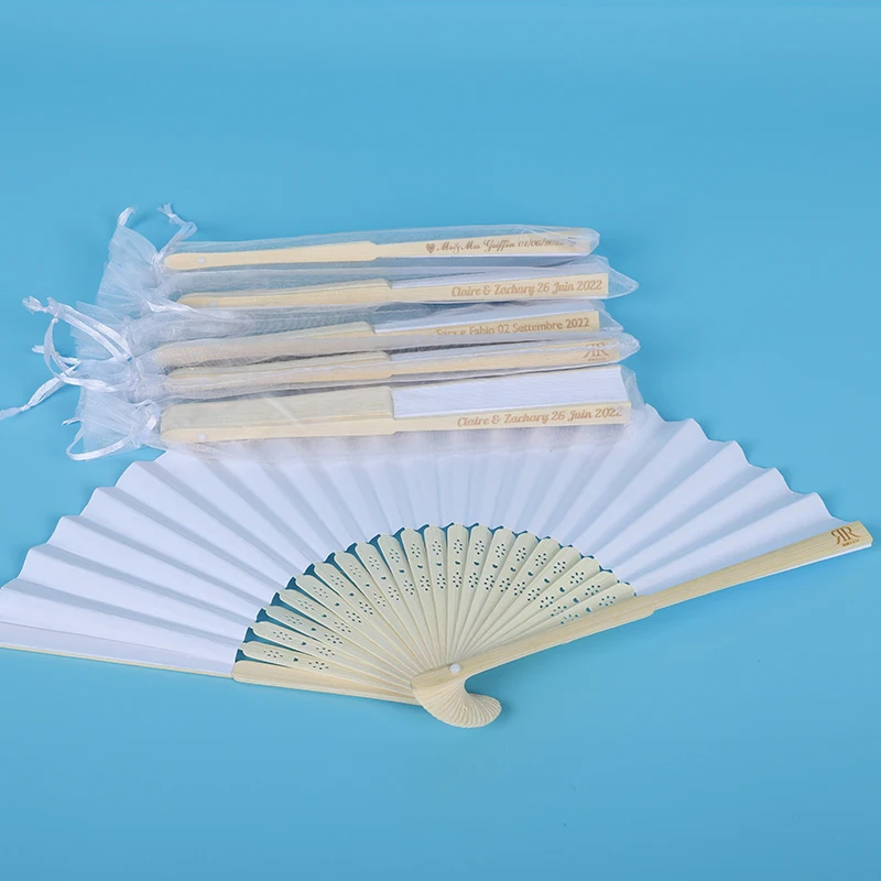 30/50 персонализированные резные складные вееры свадьба гостевые подарки
